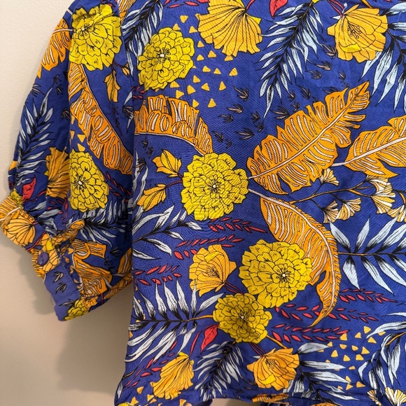 XIX Palms Honolulu Floral Wrap Blouse Size Small - Picture 10 of 10